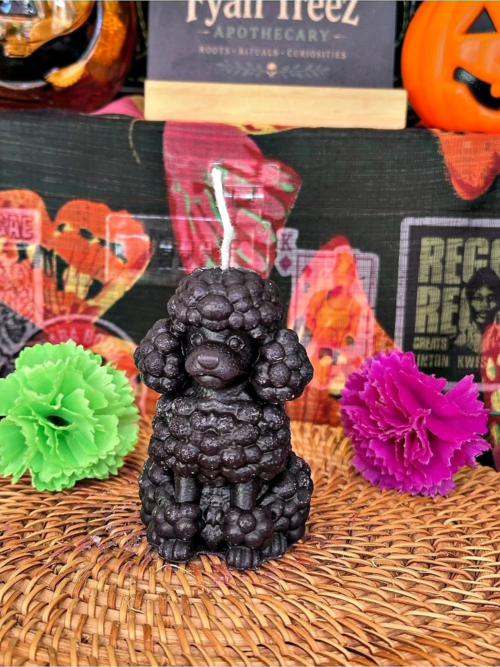 Black Poodle Candle – Gothic Dog Figure Candle